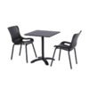 Hartman "Sophie Pro" Dining Chair, Gestell Aluminium carbon black, Sitzschale carbon black mit "Sophie" Bistrotisch, carbon black