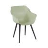 Hartman "Sophie Studio" Armchair, Gestell Aluminium carbon black, Sitzfläche Kunststoff french green