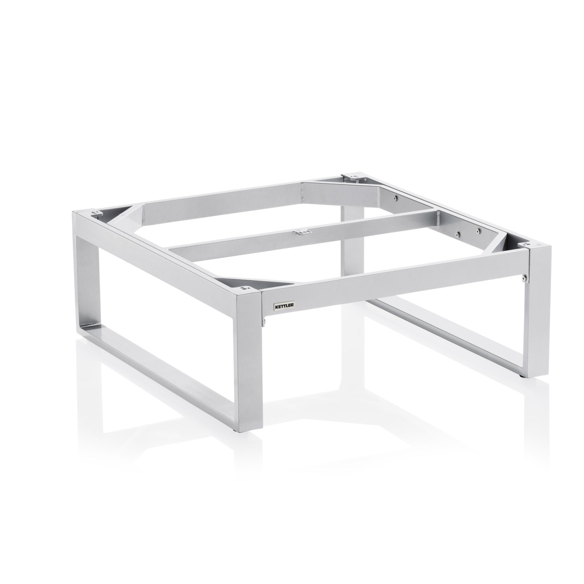 Kettler "Ego" Lounge-Tischgestell, Aluminium silber, 95x95 cm