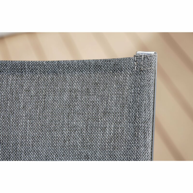 Stern "Allround" Sonnenliege, Gestell Edelstahl, Liegefläche Textilgewebe Leinen grau