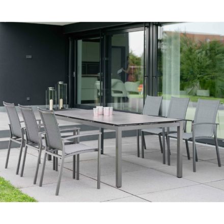 Stern Gartenmöbel-Set mit Stuhl "Evoee" und Gartentisch Aluminium/HPL