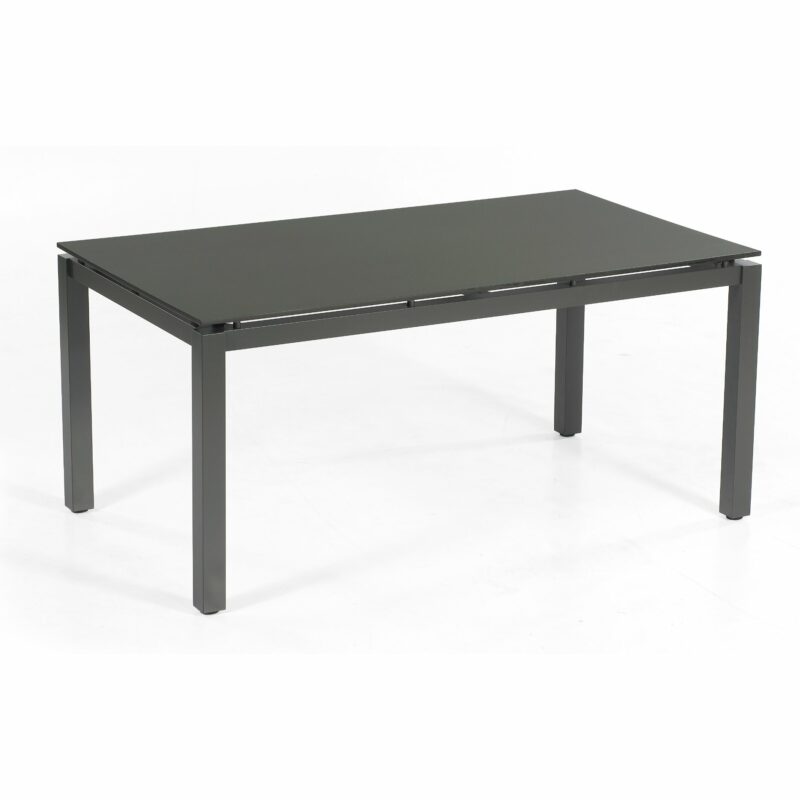 SonnenPartner Tisch 160x90 cm "Base", Gestell Aluminium anthrazit, Tischplatte HPL anthrazit