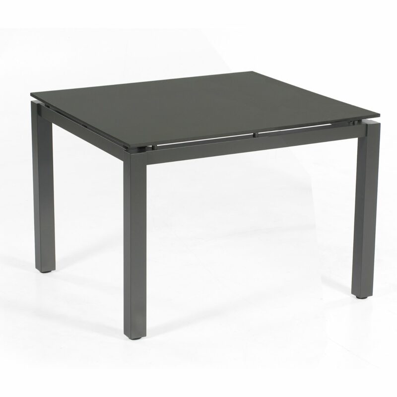 SonnenPartner Tisch 90x90 cm "Base", Gestell Aluminium anthrazit, Tischplatte HPL anthrazit