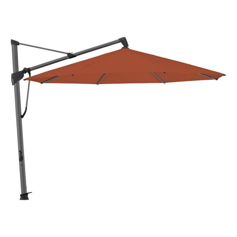 Glatz "Sombrano®S+", Sonnenschirm, Gestell Aluminium anthrazit, rund, Dessin 513 - Outback (© by GLATZ AG, Schweiz)