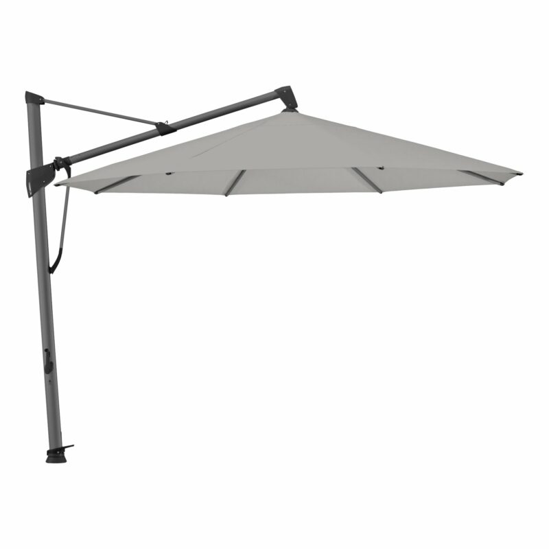Glatz "Sombrano®S+", Sonnenschirm, Gestell Aluminium anthrazit, rund, Dessin 527 - Chrome (© by GLATZ AG, Schweiz)