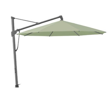 Glatz "Sombrano®S+", Sonnenschirm, Gestell Aluminium anthrazit, rund, Dessin 579 - Pistacchio (© by GLATZ AG, Schweiz)