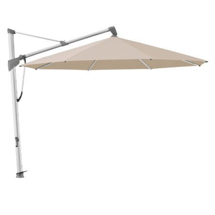 Glatz "Sombrano®S+", Sonnenschirm, Gestell Aluminium natureloxiert, rund, Dessin 803 - Linen (© by GLATZ AG, Schweiz)