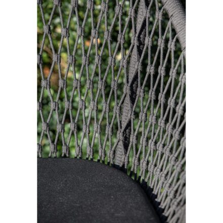 Niehoff "Kuta" Gartenstuhl, Gestell Aluminium anthrazit, Sitzfläche Rope grau, Sitzkissen Olefin charcoal, Detail