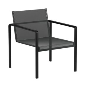 Royal Botania Loungesessel "Alura", Gestell Aluminium schwarz, Sitzflächen-Bespannung Textilgewebe schwarz