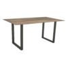 Stern Kufentisch, Gestell Aluminium anthrazit, Tischplatte HPL Ferro, Tischgröße: 160x90 cm