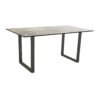 Stern Kufentisch, Gestell Aluminium anthrazit, Tischplatte HPL Vintage stone, Tischgröße: 160x90 cm
