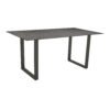 Stern Kufentisch, Gestell Aluminium anthrazit, Tischplatte HPL Zement, Tischgröße: 160x90 cm
