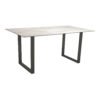 Stern Kufentisch, Gestell Aluminium anthrazit, Tischplatte HPL Zement hell, Tischgröße: 160x90 cm