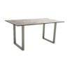 Stern Kufentisch, Gestell Aluminium graphit, Tischplatte HPL Metallic grau