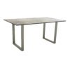 Stern Kufentisch, Gestell Aluminium graphit, Tischplatte HPL Vintage stone, Tischgröße: 160x90 cm