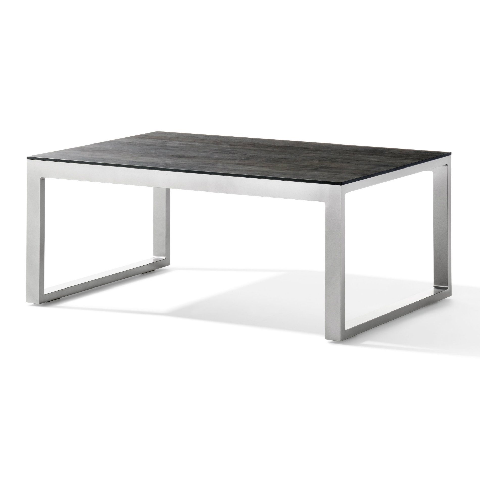 Sieger Loungetisch, Gestell Aluminium graphit, Tischplatte Polytec