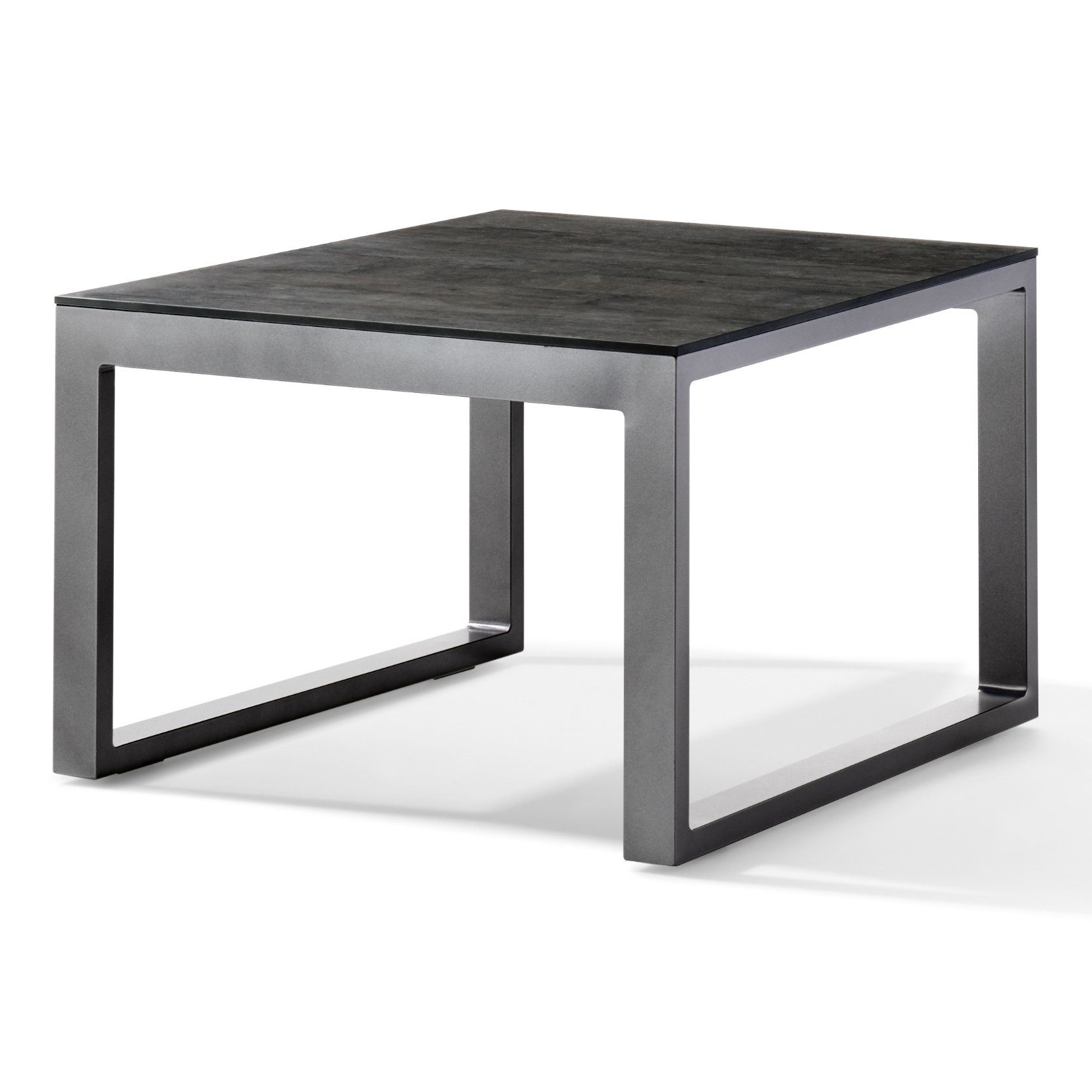 Sieger Loungetisch, Gestell Aluminium eisengrau, Tischplatte Polytec