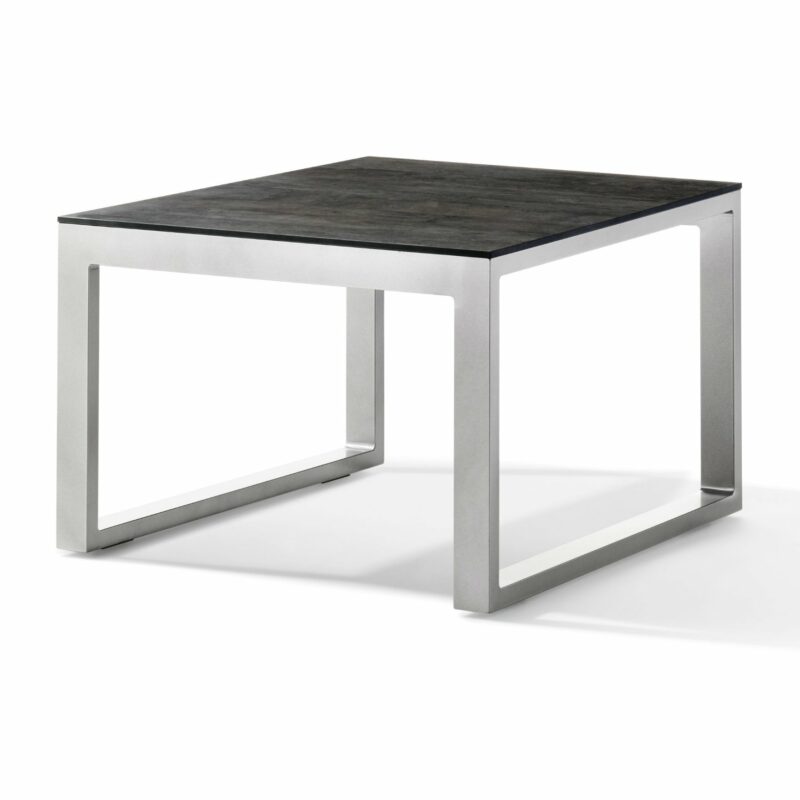 Sieger Loungetisch, Gestell Aluminium graphit, Tischplatte Polytec