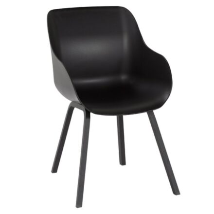 Hartman "Sophie Element" Organic Chair, Gestell Aluminium carbon black, Sitzschale carbon black
