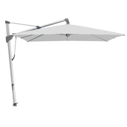 Glatz "Sombrano®S+", Sonnenschirm, Gestell Aluminium natureloxiert, eckig, Dessin 550 - Cement (© by GLATZ AG, Schweiz)