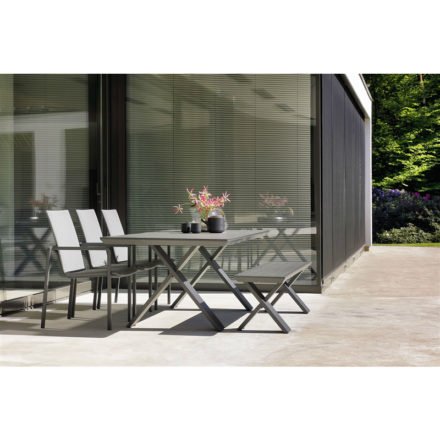 Hartman "Xanadu" Gartenmöbel-Set mit Gartentisch und Gartenbank sowie "Annecy" Gartenstuhl