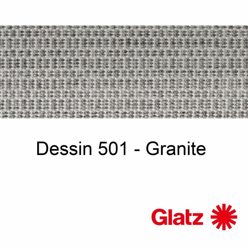 GLATZ Stoffmuster Dessin 501 Granite