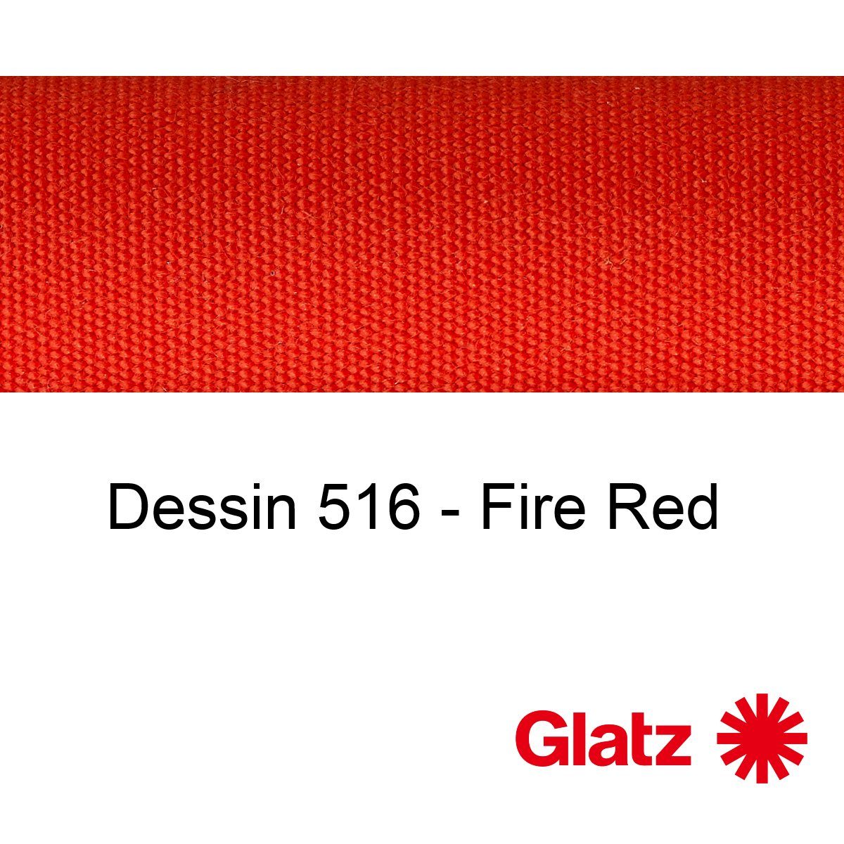 GLATZ Stoffmuster Dessin 516 Fire Red