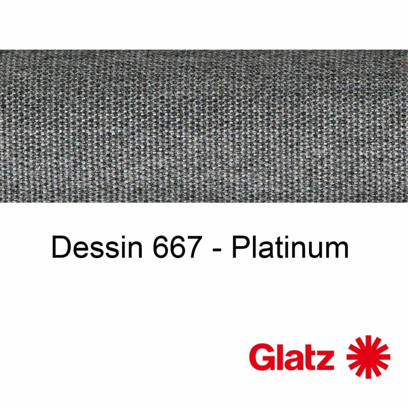 GLATZ Stoffmuster Dessin 667 Platinum