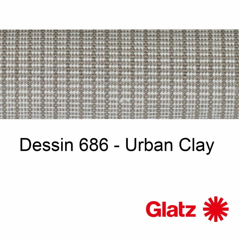 GLATZ Stoffmuster Dessin 686 Urban Clay