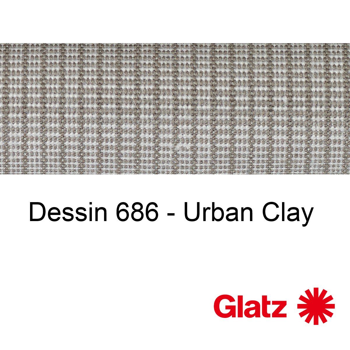 GLATZ Stoffmuster Dessin 686 Urban Clay