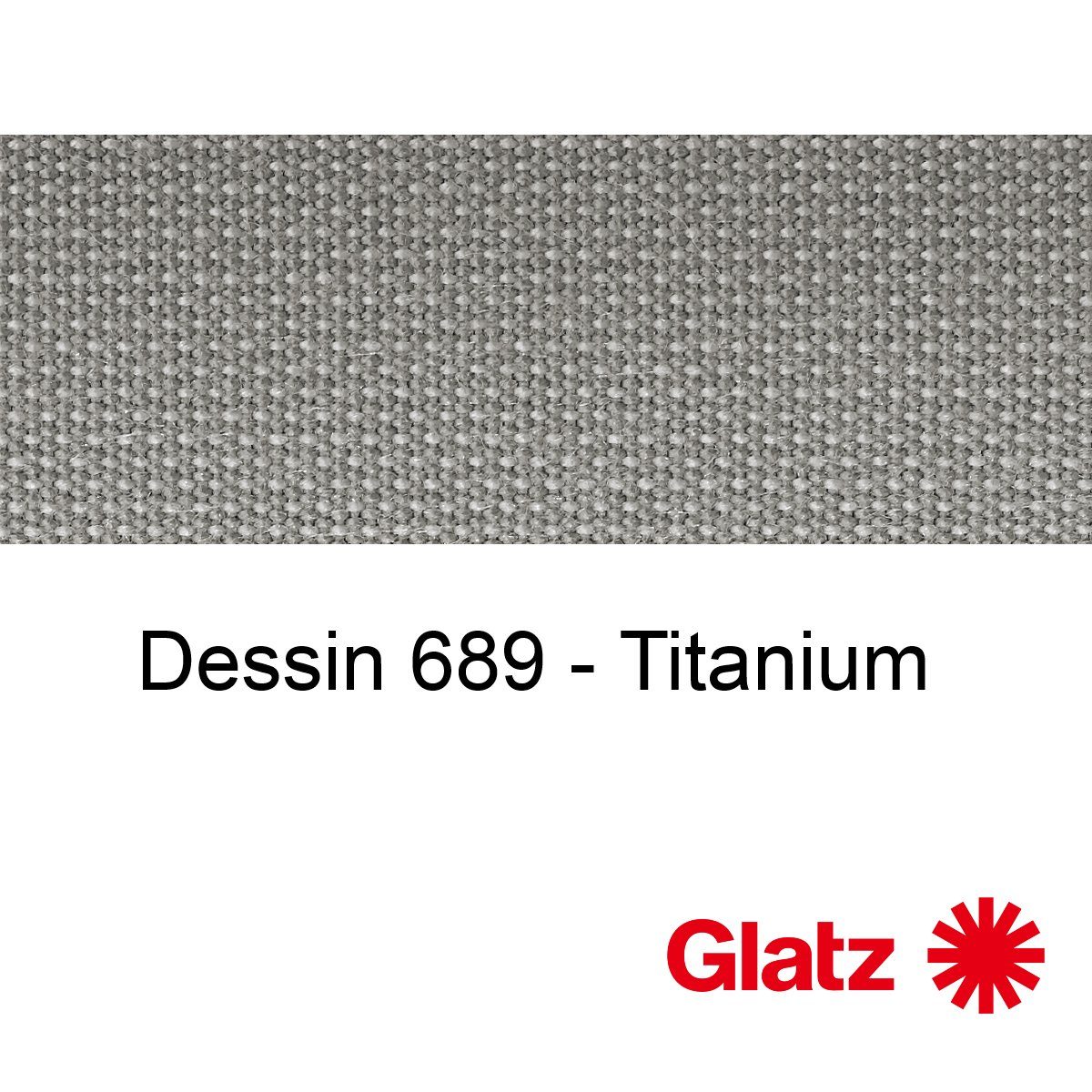 GLATZ Stoffmuster Dessin 689 Titanium