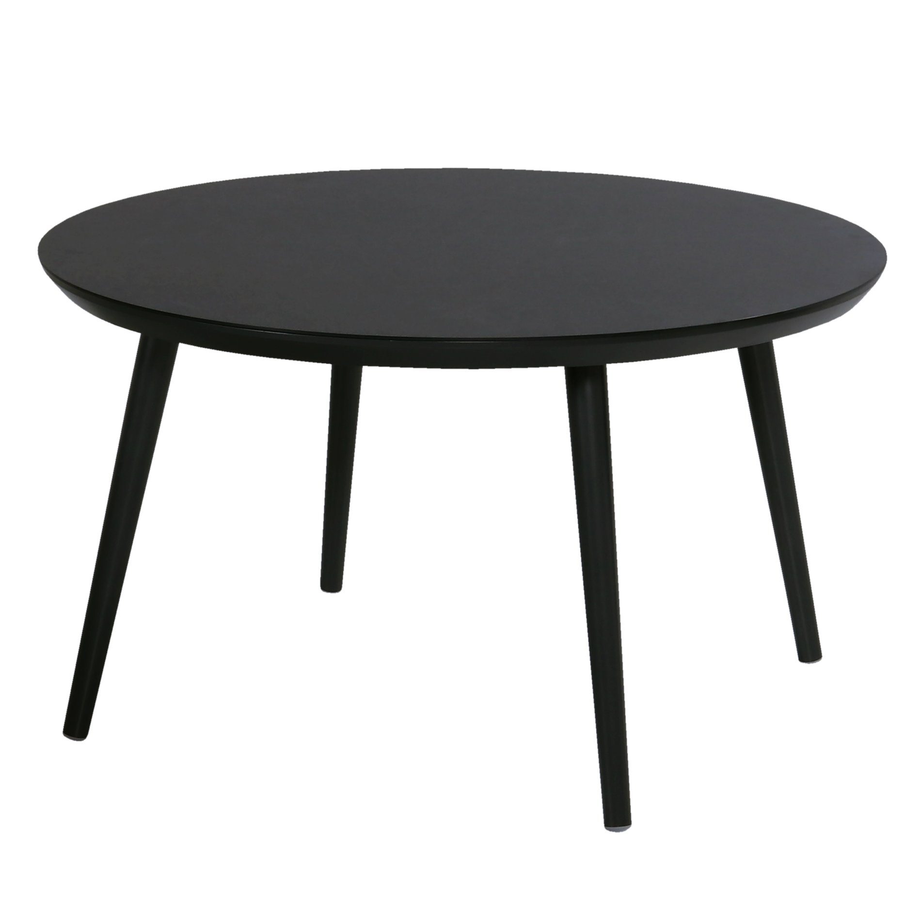 Hartman Sophie Studio Table, rund, Gestell Aluminium carbon black, Tischplatte HPL black