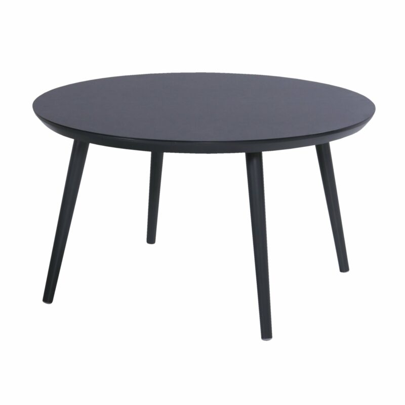 Hartman Sophie Studio Table, rund, Gestell Aluminium xerix, Tischplatte HPL anthrazit