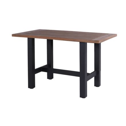 Hartman "Sophie Yasmani" Bartisch, Gestell Aluminium carbon black, Tischplatte Teakholz natural 180 x 100 cm