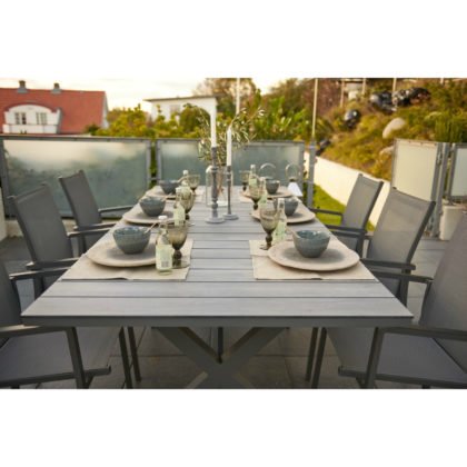 Brafab Gartenmöbel-Set mit Stuhl "Avanti" und Ausziehtisch "Hillmond"