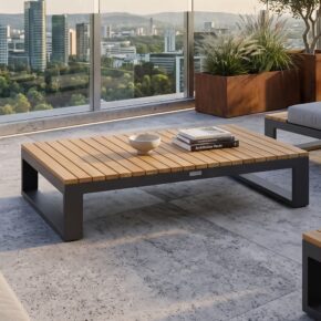 Jati & Kebon "Virginia" Loungetisch, 120x75 cm (Bild KI-generiert)