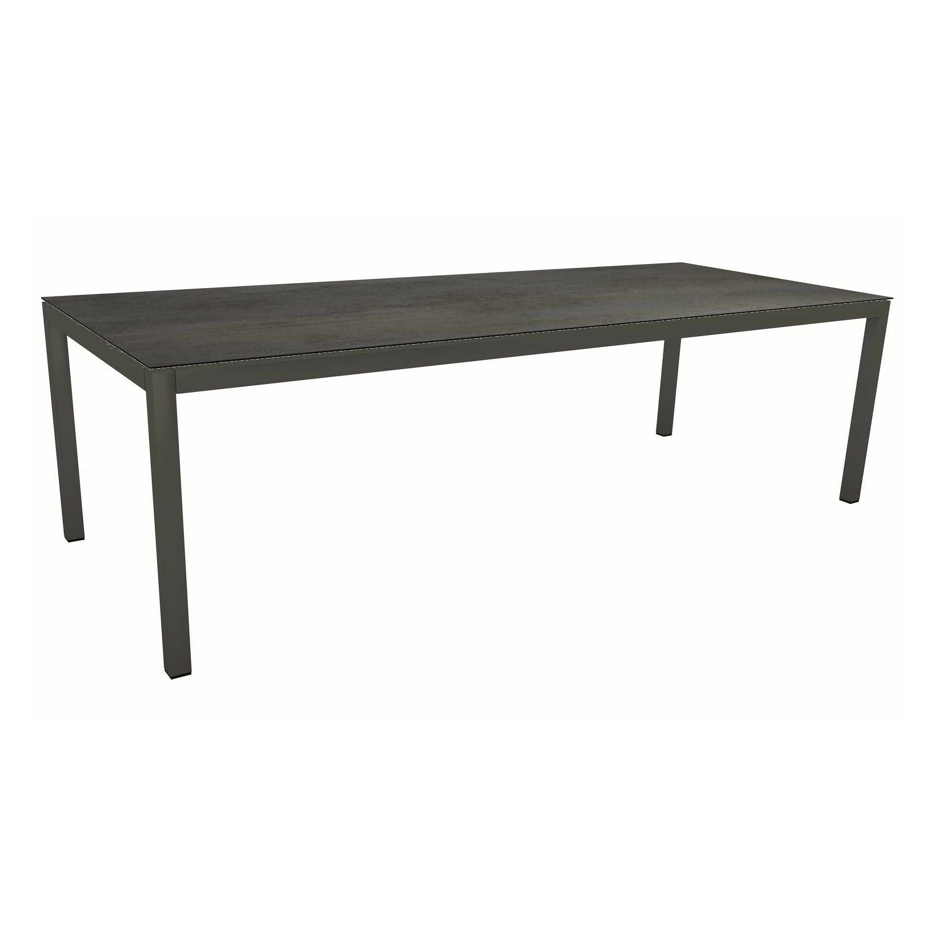 Stern Tischsystem Gartentisch, Gestell Aluminium anthrazit, Tischplatte HPL Nitro, Maße: 250x100 cm