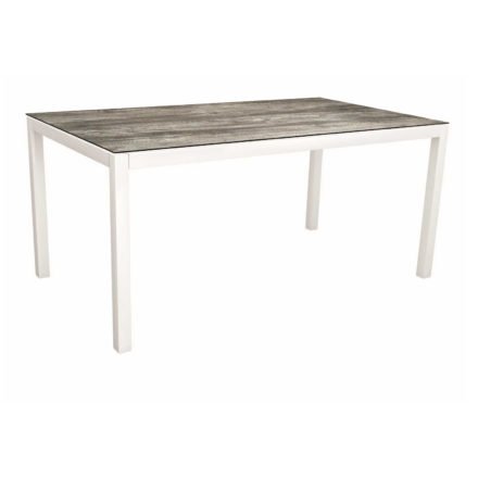 Stern Tischsystem, Gestell Aluminium weiß, Tischplatte HPL Tundra grau, Größe: 130x80 cm