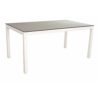 Stern Tischsystem, Gestell Aluminium weiß, Tischplatte HPL Uni Grau, Größe: 130x80 cm