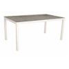 Stern Tischsystem, Gestell Aluminium weiß, Tischplatte HPL Zement, Größe: 130x80 cm
