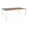 Stern Tischsystem, Gestell Aluminium weiß, Tischplatte HPL Ferro, Größe: 200x100 cm