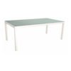 Stern Tischsystem, Gestell Aluminium weiß, Tischplatte HPL Nordic Green, Größe: 200x100 cm