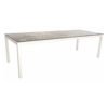 Stern Tischsystem, Gestell Aluminium weiß, Tischplatte HPL Vintage stone, Größe: 250x100 cm