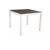 Stern Tischsystem, Gestell Aluminium weiß, Tischplatte HPL Nitro, Größe: 80x80 cm