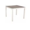 Stern Tischsystem, Gestell Aluminium weiß, Tischplatte HPL Smoky, Größe: 80x80 cm