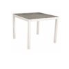 Stern Tischsystem, Gestell Aluminium weiß, Tischplatte HPL Zement, Größe: 80x80 cm