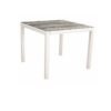 Stern Tischsystem, Gestell Aluminium weiß, Tischplatte HPL Tundra grau, Größe: 90x90 cm