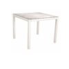 Stern Tischsystem, Gestell Aluminium weiß, Tischplatte HPL Zement hell, Größe: 90x90 cm