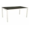 Stern Tischsystem, Gestell Aluminium weiß, Tischplatte HPL Dark Marble, Größe: 130x80 cm