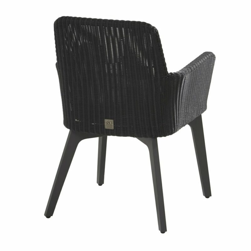 4Seasons Outdoor Sessel "Lisboa" inkl. Sitzkissen, Gestell Aluminium anthrazit, Sitzfläche Polyloom anthrazit